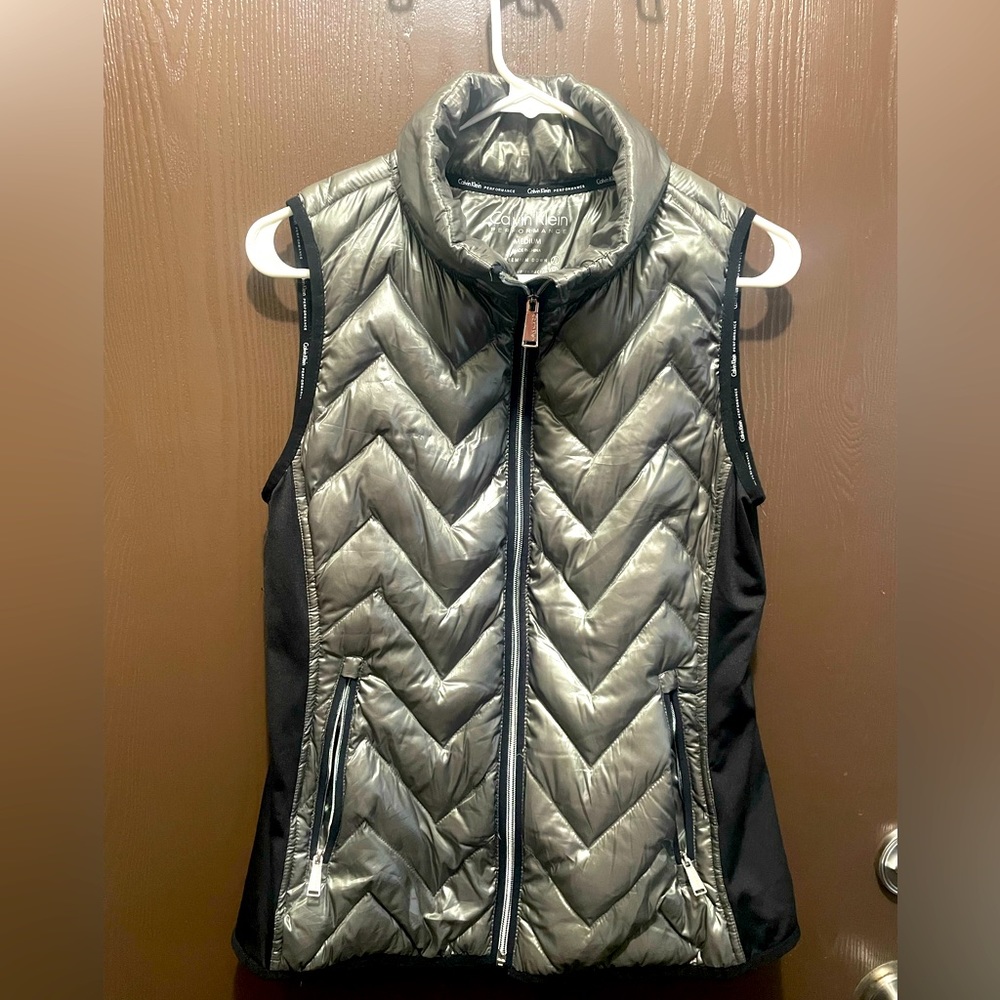 Calvin Klein Puffer Veat, Olive green & black